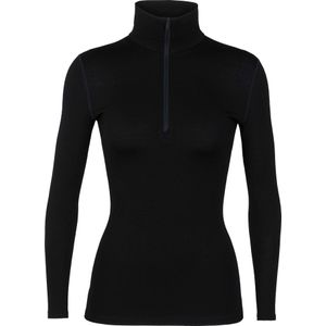 Icebreaker - Dames thermokleding - W Merino 260 Tech LS Half Zip Black voor Dames van Wol - Maat L - Zwart