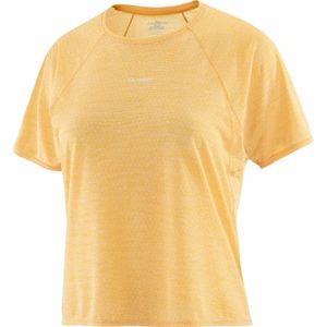 Salomon - Trail / Running dameskleding - Shakeout Air Crop SS Tee W Warm Apricot voor Dames - Maat S - Geel