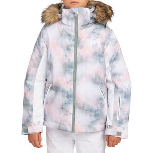 Roxy - Kinder ski jassen - Roxy Pie Girl Jacket Sea Pine Mystery Fog voor Unisex - Kindermaat 14 jaar - Grijs