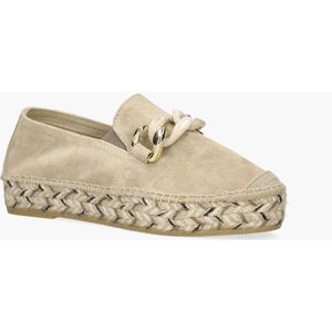 Viguera - 2041 - Damesloafers - Beige - Suède - Espadrille Plateauzool