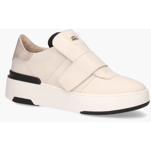 Via Vai - Jessy Leigh - Damessneakers - Beige - Leer - Klittenbandsluiting