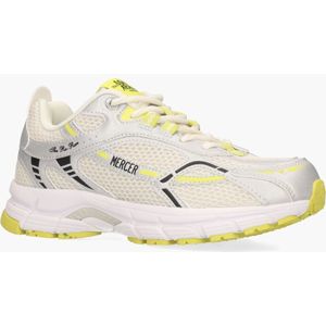 Mercer - The Re-Run Neon - Damessneakers - Off-white/Zilver/Geel - Duurzaam Materiaal