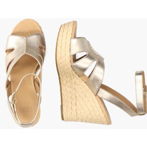 UGG - Careena Sandal - Wedgesandalen - Goud - Leer - Raffia