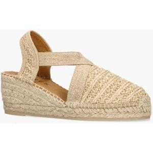 Cypres - Terra - Damessandalen - Beige - Raffia - Leer