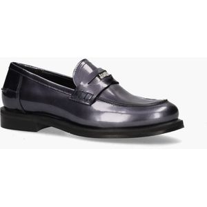 Rina-Ma - Damesloafers - Zilvergrijs - Leer - Oldskool Pennyloafers