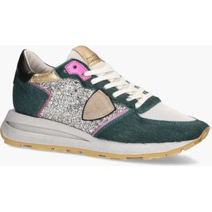 Philippe Model - Tropez Haute - Sneakers - Groen/Multicolor - Ponyhair/Leer/Mesh