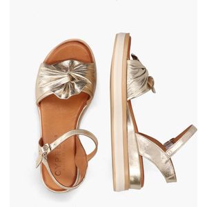 Cypres - Ro - Damessandalen - Goud - Leer - 5 cm Hoog
