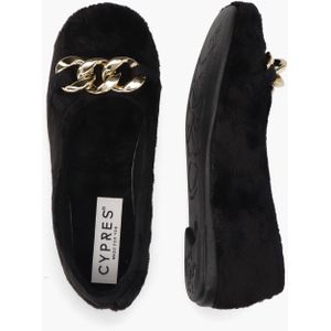 Cypres - Varoya - Pantoffels - Zwart - Fake Fur