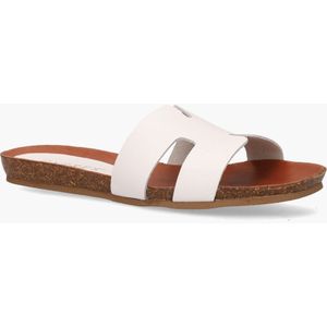 Cypres - Rosy - Slippers - Wit - Leer - Comfortabel Voetbed van Kurk