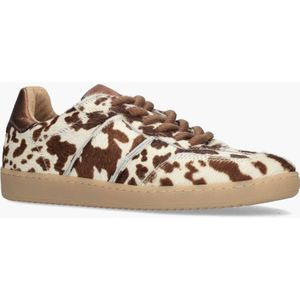 DWRS label - POONA - Sneakers - Cognac Wit - Hair on Leer
