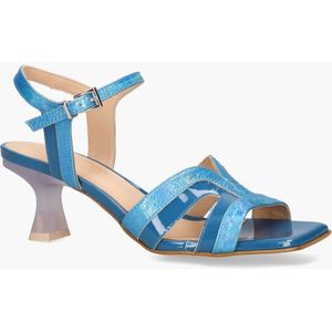 Zinda - 2147 - Damessandalen - Turquoise/Blauw - Gelamineerd Leer - Verstelbaar Riempje
