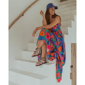 Keys - K-9472 - Damessandalen - Zwart - Leer - Met Studs