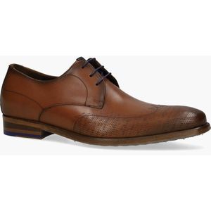 Floris Van Bommel - SFM-30301 - Veterschoenen - Cognac - Leer