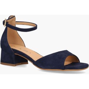 Di Lauro - Tillie - Sandalen - Donkerblauw - Suède - Blokhak 3,5 cm