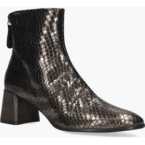 Zinda - 2565 - Damesboots - Zilvergrijs - Leer - Blokhak 6 cm