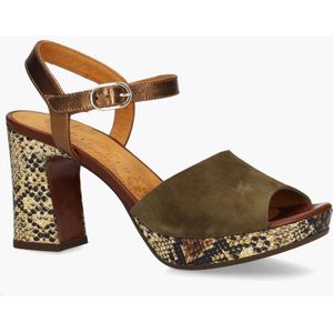 Chie Mihara - Kerick - Damessandalen - Groen/Brons - Suède/Rubber