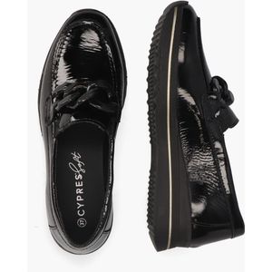 Cypres - Victoria - Damesloafers - Zwart - Lakleer - Wedgezool