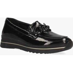 Cypres - Victoria - Damesloafers - Zwart - Lakleer - Wedgezool
