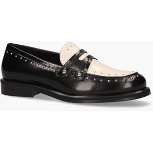 Maripé - Helga-Ma - Damesloafers - Zwart/Off-White - Leder