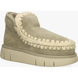 MOU - Eskimo Bounce - Enkelboots - Lichtgroen - Suède - Schapenwol