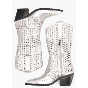 Noa Harmon - Jedet - Boots - Zilver - Lederen Upper - Schuine Hak