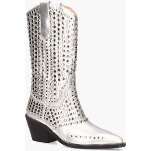 Noa Harmon - Jedet - Boots - Zilver - Lederen Upper - Schuine Hak