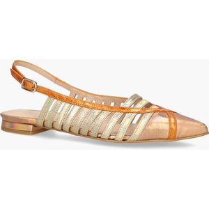 Zinda - 2194 - Sandalen - Oranje/Goud - Gelamineerd Leer