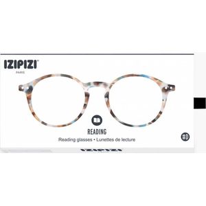 IZIPIZI - Ronde Leesbril - Blauw/Bruin/Beige - Rubberlook - Comfortabele Pootjes
