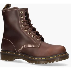 Dr. Martens - 1460 Serena - Veterboots - Donkerbruin - Leer - Bontvoering