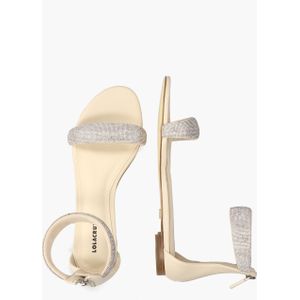 Lola Cruz - Janne - Sandalen - Off-White - Leer - Strass