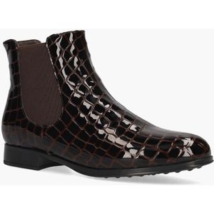 Di Lauro - Chelseaboots - Donkerbruin - Lakleer - Crocoprint