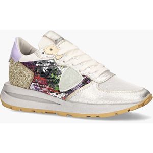Philippe Model - Tropez Haute - Sneakers - Wit/Zilver - Leer/Mesh