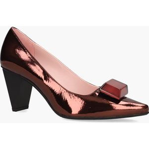 RAS - 7369 - Pumps - Rood - Metallic Gestructureerd Lakleer - Pyramide Hakje 7,5 cm