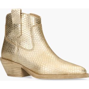 Alpe - 5361 - Enkellaarsjes - Goud - Leer - Crocoprint