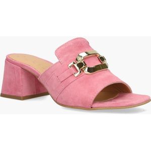 Di Lauro - Tiffany - Damesslippers - Roze - Suède - Met Gouden Chain