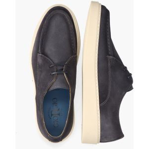 Giorgio1958 - 13712 - Veterschoenen - Blauw - Suède - Leer