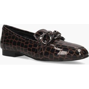 Di Lauro - Sindy - Damesloafers - Donkerbruin - Lakleer