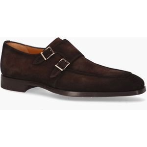 Magnanni - 23696 - Gespschoenen - Donkerbruin - Suède - Dubbele Gespsluiting
