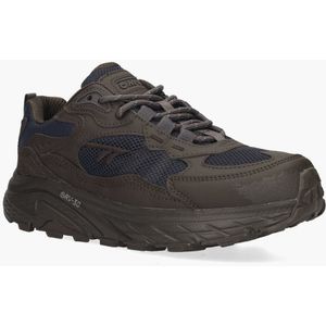 HI-TEC - HTS Eastend WP - Sneakers - Donkerbruin/Donkerblauw - Leer/Mesh/Synthetisch