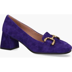 Bibi Lou - Valencia - Loafers - Paars - Suède - Leer - Blokhak 6cm