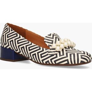 Chie Mihara - Idako - Loafers - Zwart/Off-White - Leer/Suède