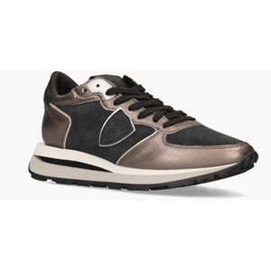 Philippe Model - Tropez Haute - Sneakers - Zwart/Brons - Suède/Leer