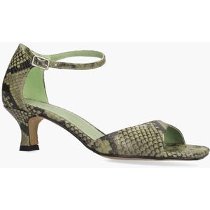 Toral - Rubby - Pumps - Groen/Zwart - Leer - Verstelbaar Enkelbandje