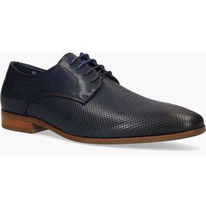 Cypres - Taff - Veterschoenen - Donkerblauw - Leer