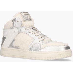 Philippe Model - LGMD-BB01 - Halfhoge Sneakers - Off-White/Zilver - Leer/Synthetisch