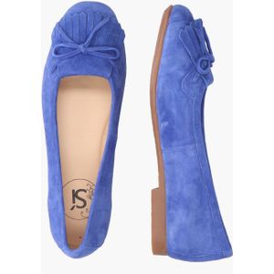 Temmi - Ballerina's - Kobaltblauw - Leer - Met Elastische Bewerkingen