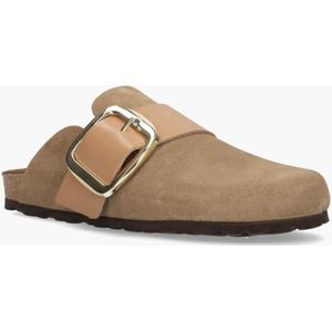 Cypres - Timna - Damesslippers - Taupe - Suède - Anatomisch Voetbed