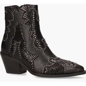 Noa Harmon - Rodeo - Enkelboots - Zwart - Leer - Slangenprint