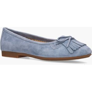Si - Temmi - Damesloafers - Lichtblauw - Suède - Leer Voering