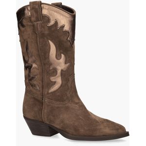 Alpe - 2088-46 - Damesboots - Bruin - Suède - Westernstijl